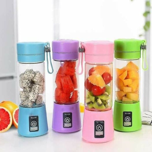 Portable Blender Juicer Cup with 6 Blades, 2000mAh Battery, and 380ml Capacity – Ideal for Smoothies, Juices, and Shakes