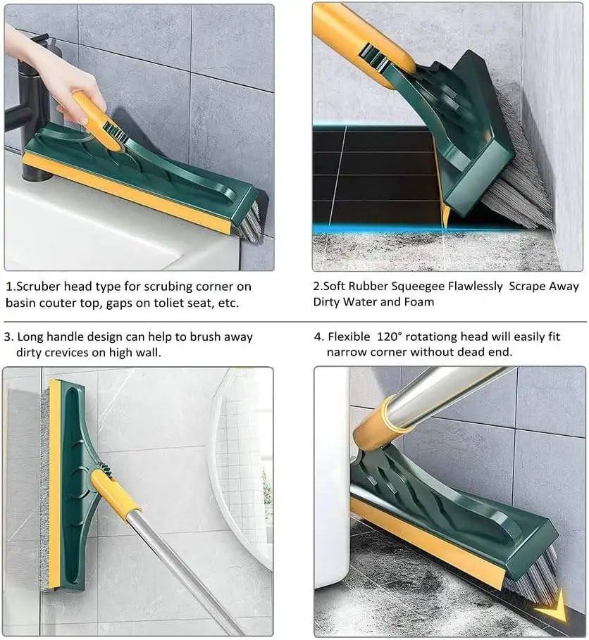 2-in-1 Viper Brush Corner Broom - Versatile Bathroom Cleaner