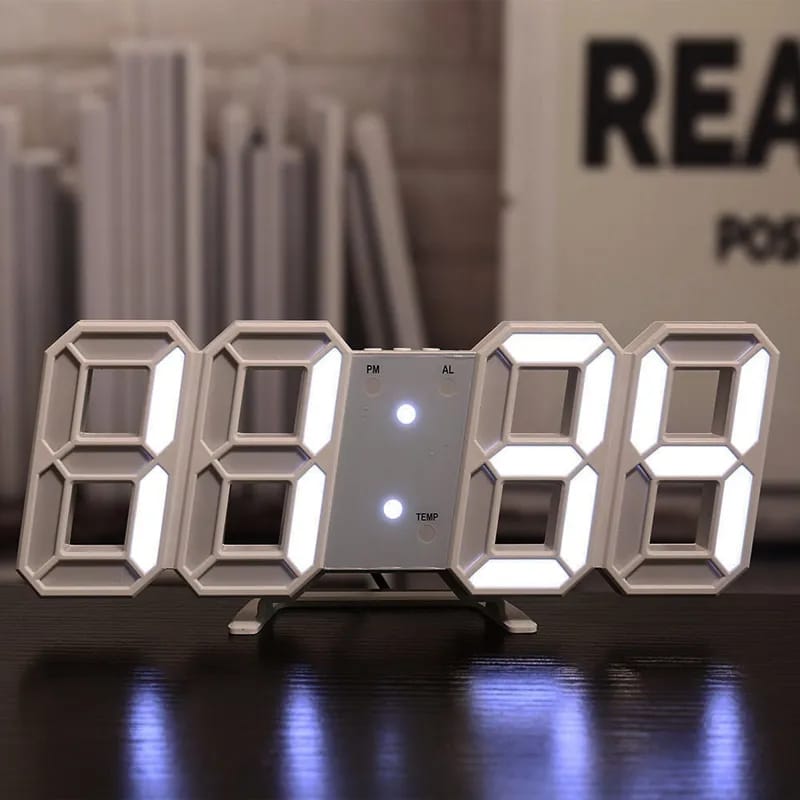 LED Digital Alarm Clock with Temperature Display - Modern Home Desk Decor