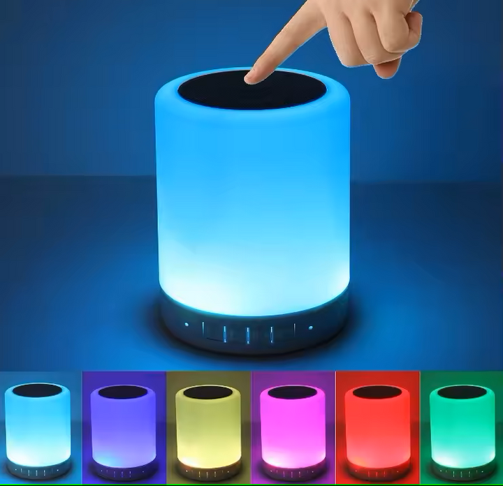 Multicolor Touch Lamp Bluetooth Speaker with Voice Control and Hands-Free Calling