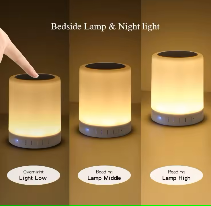 Multicolor Touch Lamp Bluetooth Speaker with Voice Control and Hands-Free Calling